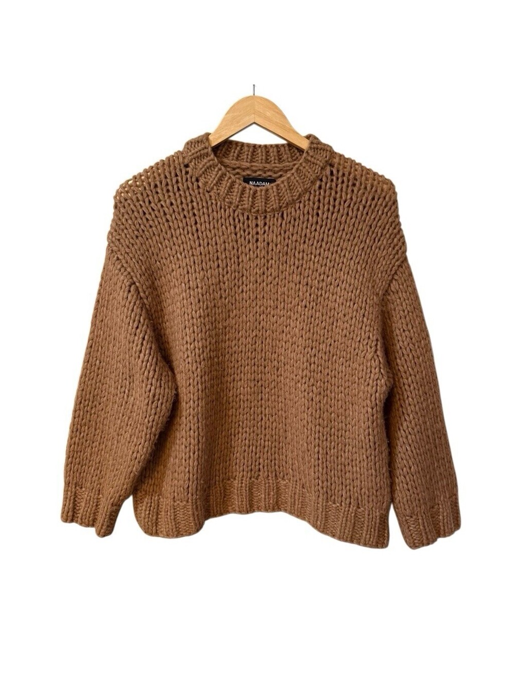 Naadam Womens Alpaca Chunky Knit Oversized Crewneck Sweater Size Medium